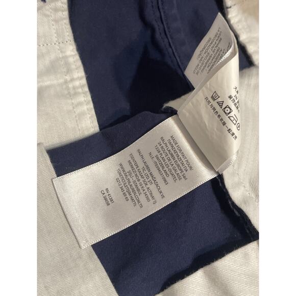 Polo Ralph Lauren Shorts Mens 33 Pony All Over Print Logo Embroidered Blue - Picture 8 of 8